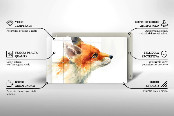 Zaščitna plošča za štedilnik Pobarvana lisica