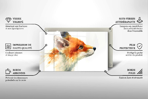 Zaščitna plošča za štedilnik Pobarvana lisica