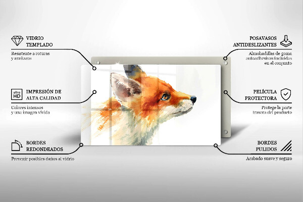 Zaščitna plošča za štedilnik Pobarvana lisica