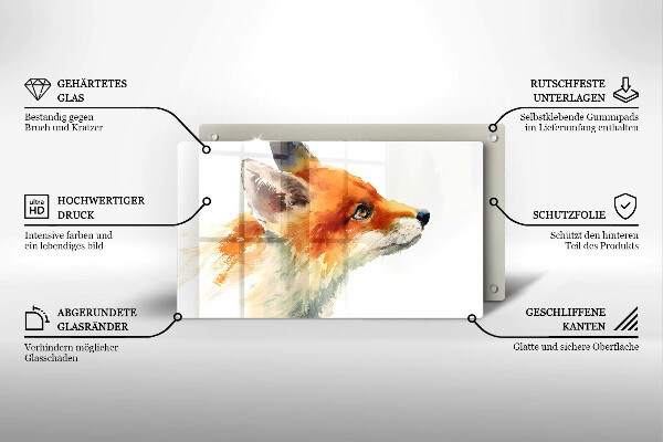 Zaščitna plošča za štedilnik Pobarvana lisica