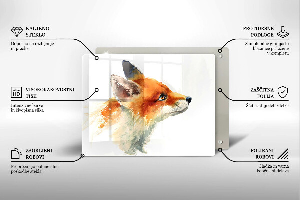 Zaščitna plošča za štedilnik Pobarvana lisica
