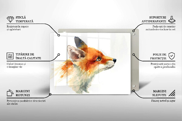 Zaščitna plošča za štedilnik Pobarvana lisica