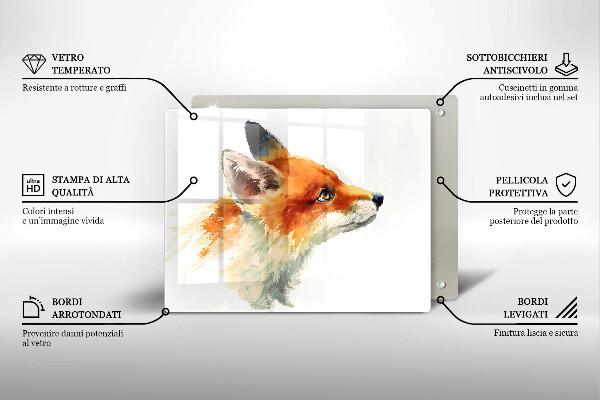 Zaščitna plošča za štedilnik Pobarvana lisica