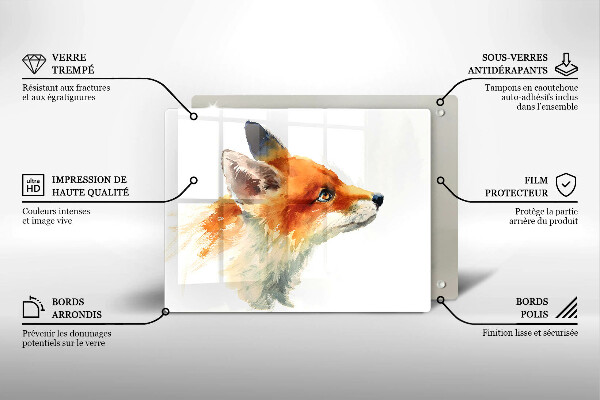 Zaščitna plošča za štedilnik Pobarvana lisica