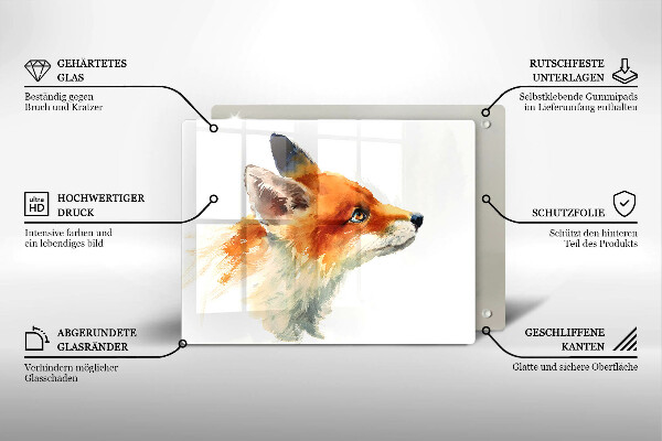 Zaščitna plošča za štedilnik Pobarvana lisica
