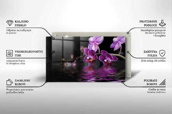 Zaščitna plošča za štedilnik Zen voda za orhideje