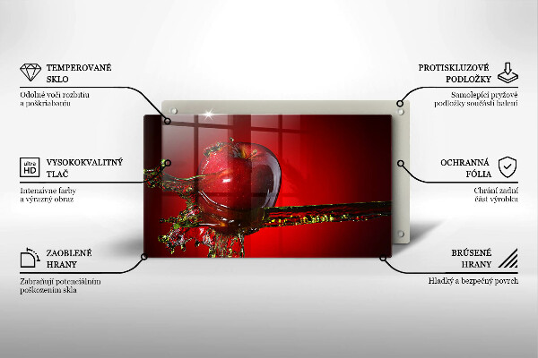 Zaščitna plošča za štedilnik Jabolčno sadje v vodi