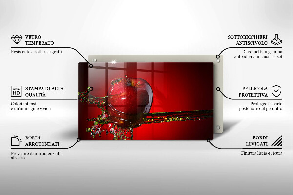 Zaščitna plošča za štedilnik Jabolčno sadje v vodi