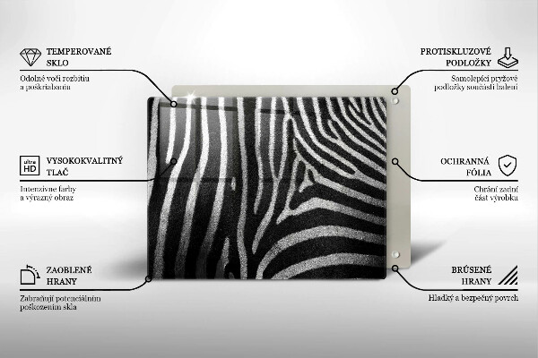 Zaščitna plošča za štedilnik Zebraste črte