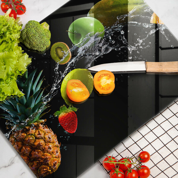 Zaščitna plošča za štedilnik Sadje v vodi