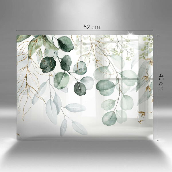 Zaščitna plošča za štedilnik Poslikane rastline