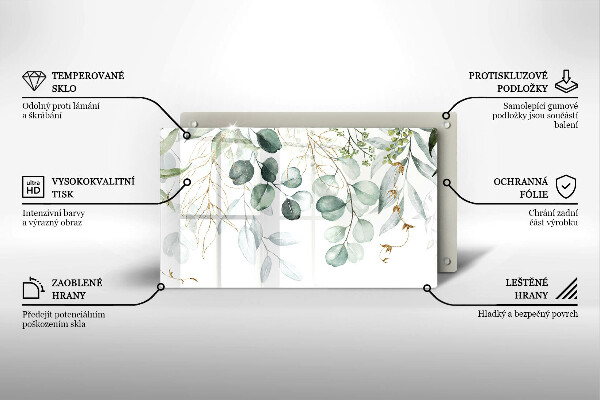 Zaščitna plošča za štedilnik Poslikane rastline