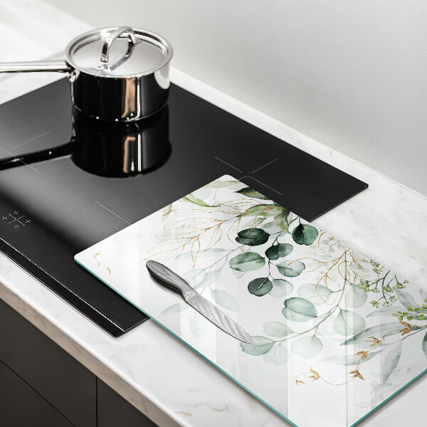 Zaščitna plošča za štedilnik Poslikane rastline