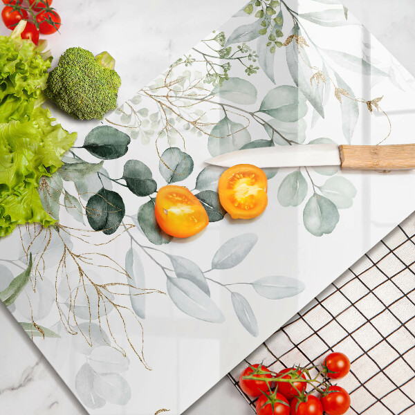 Zaščitna plošča za štedilnik Poslikane rastline