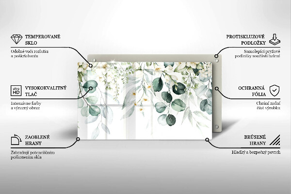 Zaščitna plošča za štedilnik Akvarelne rastline