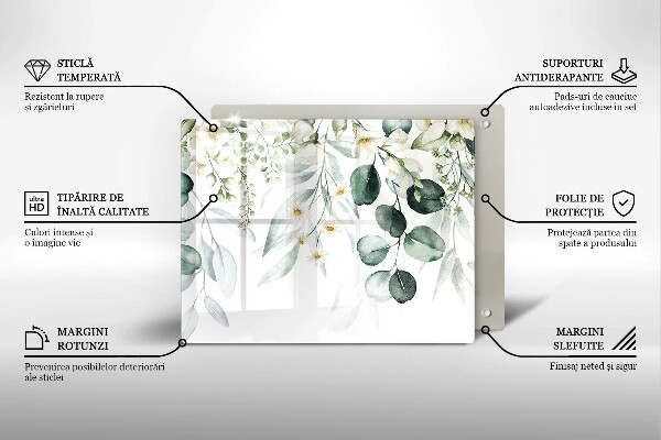 Zaščitna plošča za štedilnik Akvarelne rastline