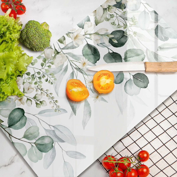 Zaščitna plošča za štedilnik Akvarelne rastline