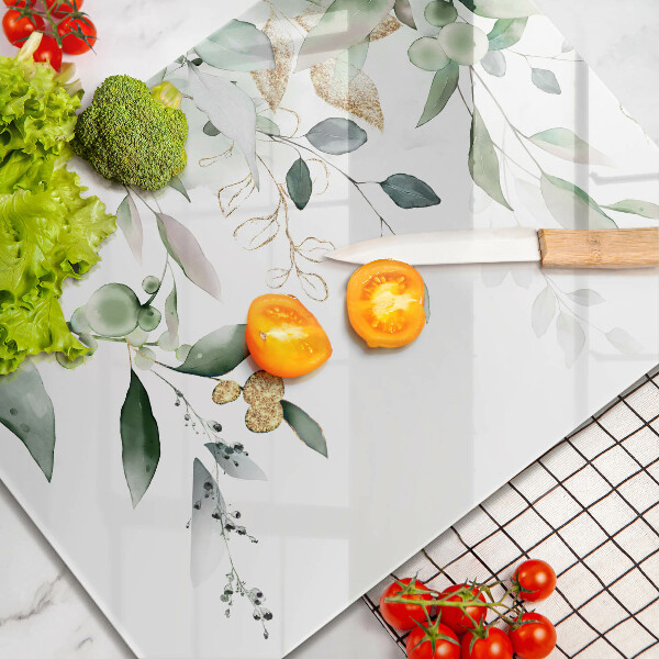 Zaščitna plošča za štedilnik Akvarelni listi