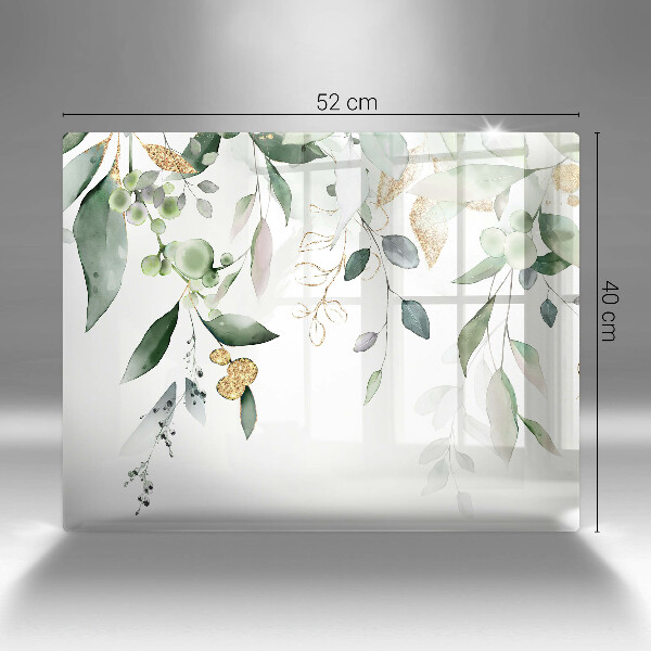 Zaščitna plošča za štedilnik Akvarelni listi