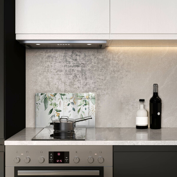 Zaščitna plošča za štedilnik Akvarelni listi