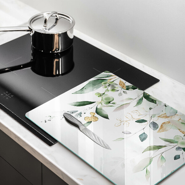 Zaščitna plošča za štedilnik Akvarelni listi