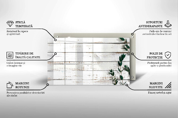 Zaščitna plošča za štedilnik Stare deske in listi