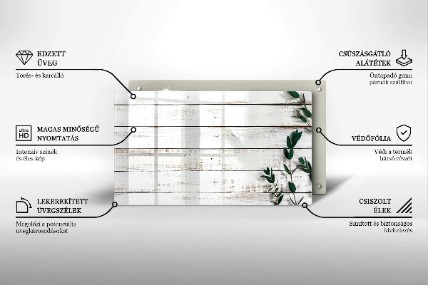 Zaščitna plošča za štedilnik Stare deske in listi