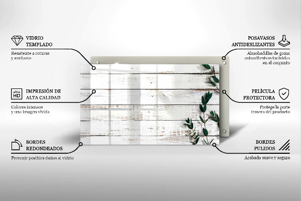 Zaščitna plošča za štedilnik Stare deske in listi