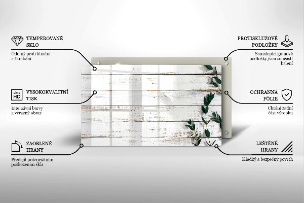 Zaščitna plošča za štedilnik Stare deske in listi