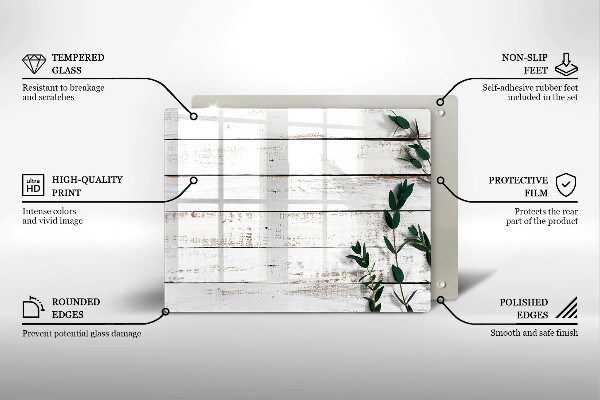 Zaščitna plošča za štedilnik Stare deske in listi
