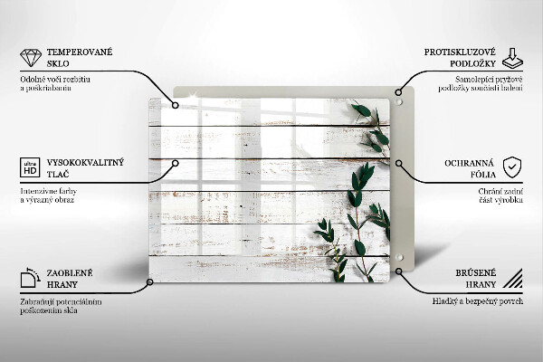Zaščitna plošča za štedilnik Stare deske in listi