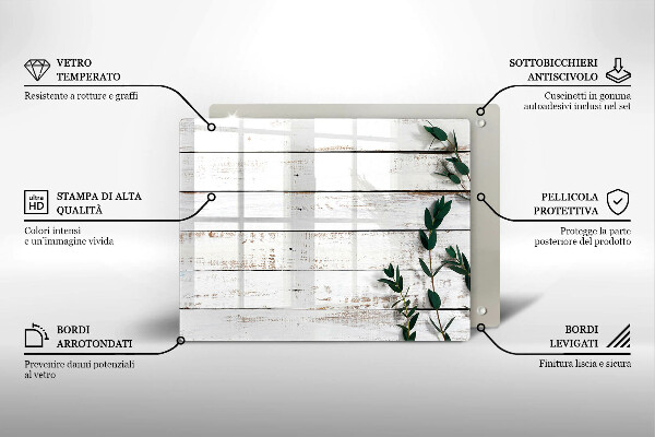 Zaščitna plošča za štedilnik Stare deske in listi