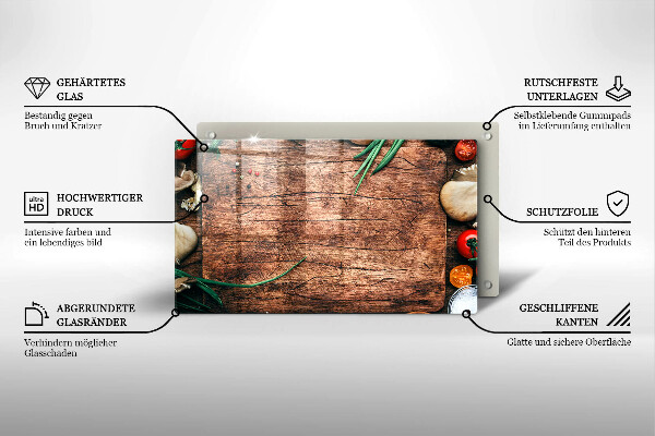 Zaščitna plošča za štedilnik Lesena kuhinjska deska