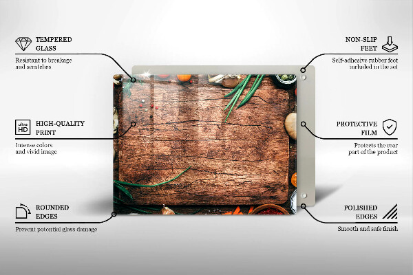 Zaščitna plošča za štedilnik Lesena kuhinjska deska