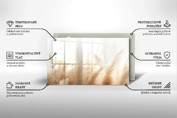 Zaščitna plošča za štedilnik Pampaška trava