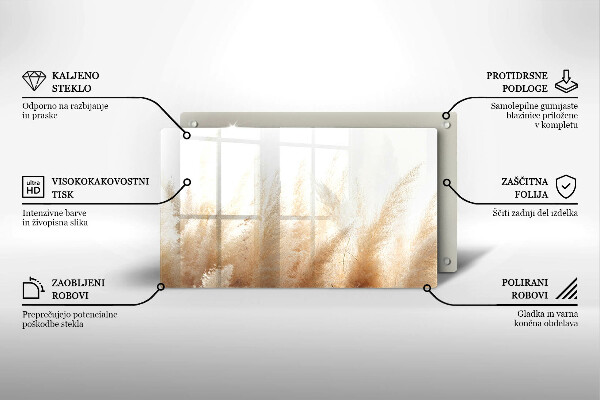 Zaščitna plošča za štedilnik Pampaška trava