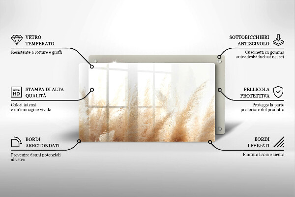Zaščitna plošča za štedilnik Pampaška trava