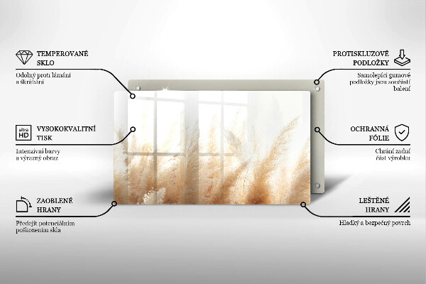 Zaščitna plošča za štedilnik Pampaška trava