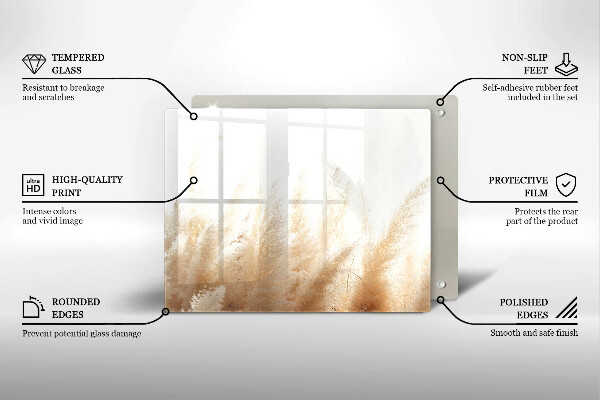 Zaščitna plošča za štedilnik Pampaška trava