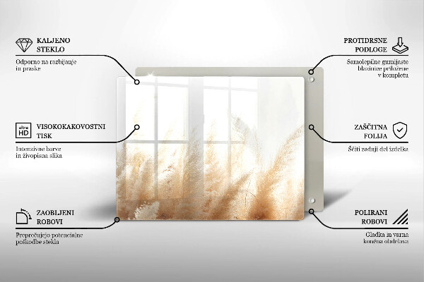 Zaščitna plošča za štedilnik Pampaška trava