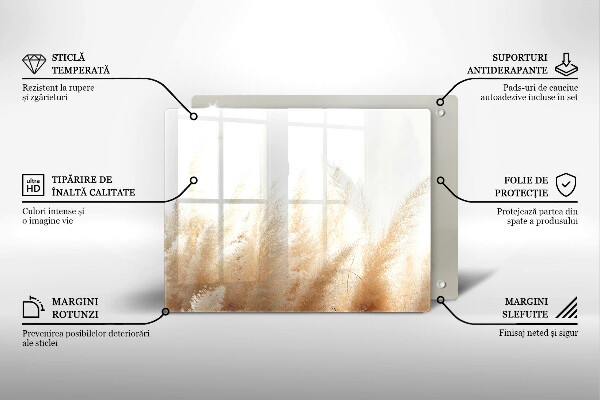 Zaščitna plošča za štedilnik Pampaška trava