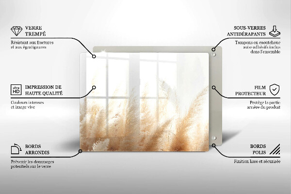 Zaščitna plošča za štedilnik Pampaška trava