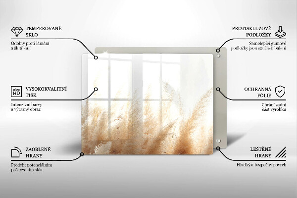 Zaščitna plošča za štedilnik Pampaška trava