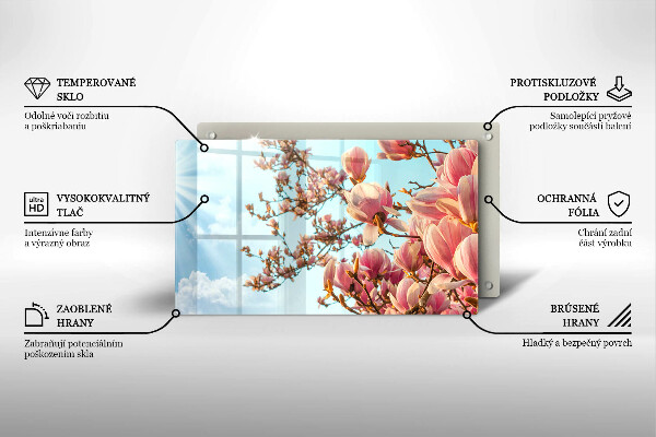 Zaščitna plošča za štedilnik Drevo rožnatih cvetov