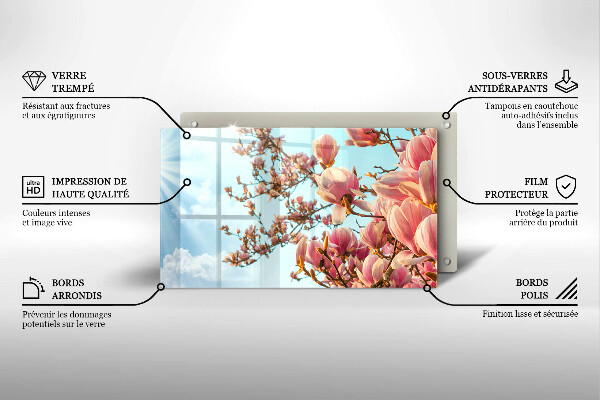 Zaščitna plošča za štedilnik Drevo rožnatih cvetov