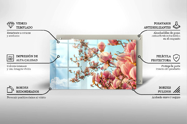 Zaščitna plošča za štedilnik Drevo rožnatih cvetov