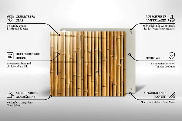 Zaščitna plošča za štedilnik Naravni boho bambus