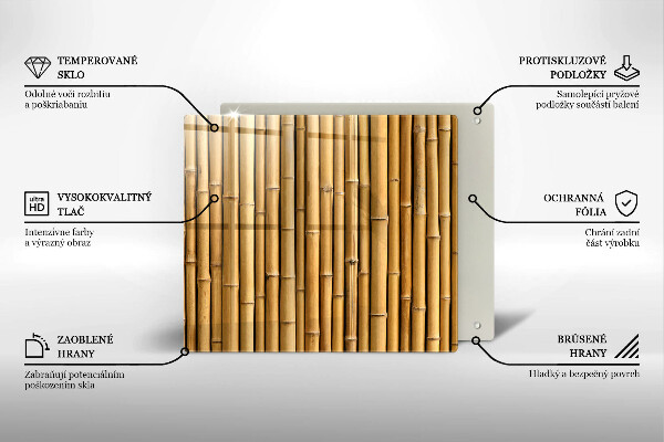 Zaščitna plošča za štedilnik Naravni boho bambus