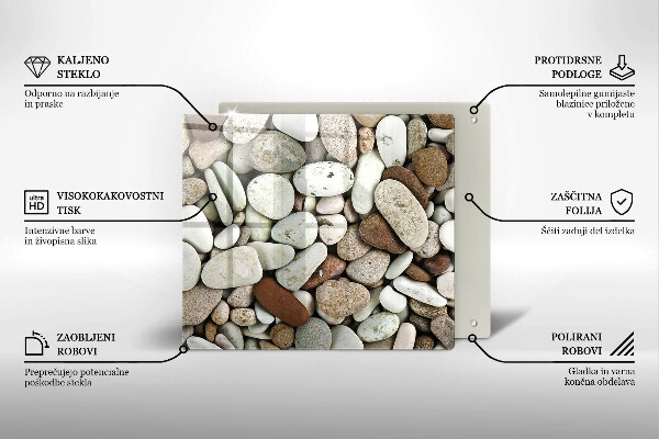 Zaščitna plošča za štedilnik Ozadje majhnih kamnov