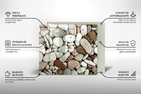 Zaščitna plošča za štedilnik Ozadje majhnih kamnov